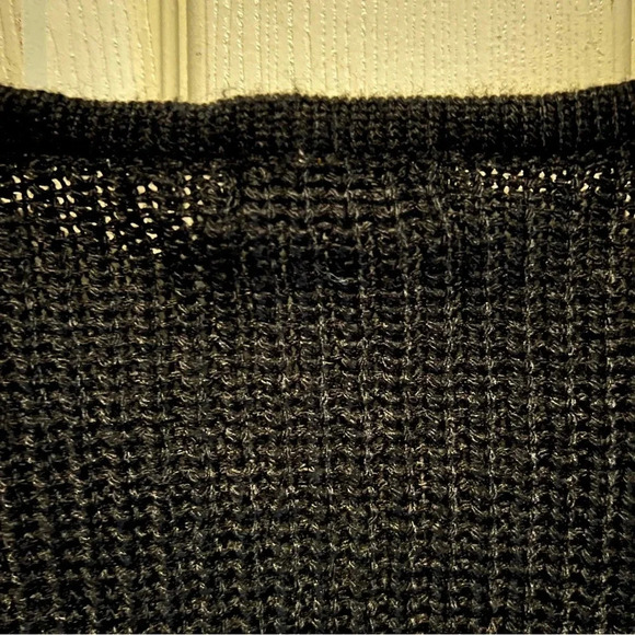 VENUS Womens Sweater Small Ribbed Knit Black White Deep VNeck Long Sleeve Winter - Picture 10 of 16